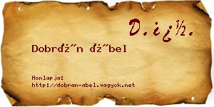 Dobrán Ábel névjegykártya