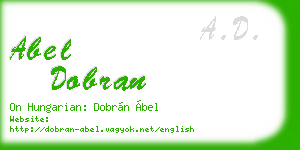 abel dobran business card