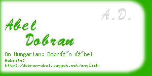 abel dobran business card